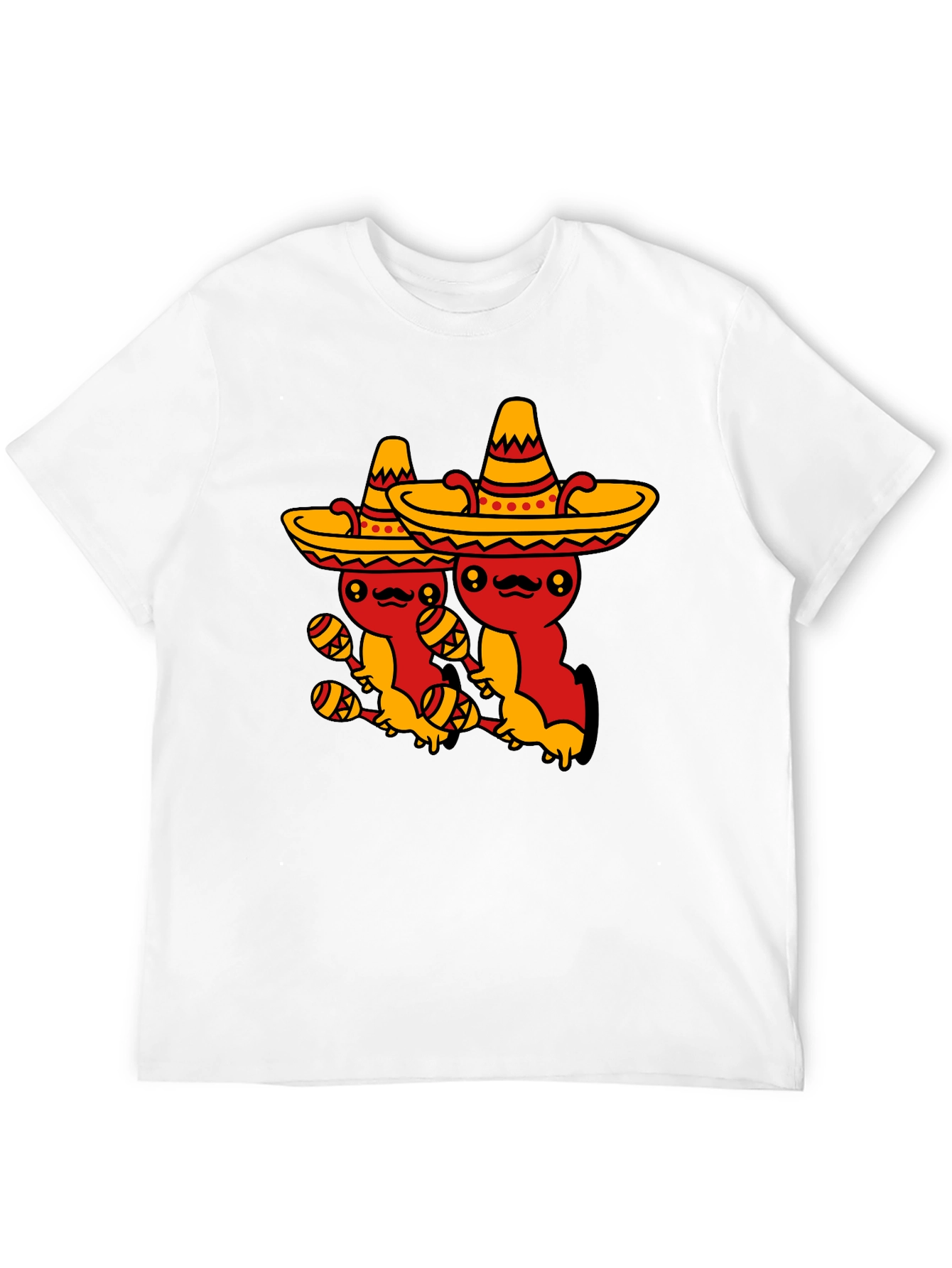 Fiesta Time Black T-Shirt - Cute Mexican Sombrero Axolotls