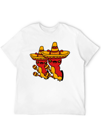 Fiesta Time Black T-Shirt - Cute Mexican Sombrero Axolotls