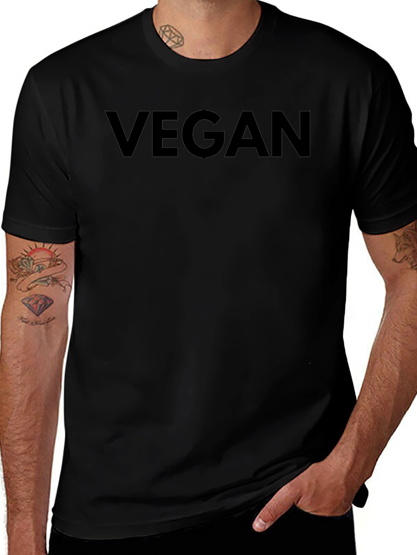 Vegan Statement Tee - Bold Black Unisex T-Shirt