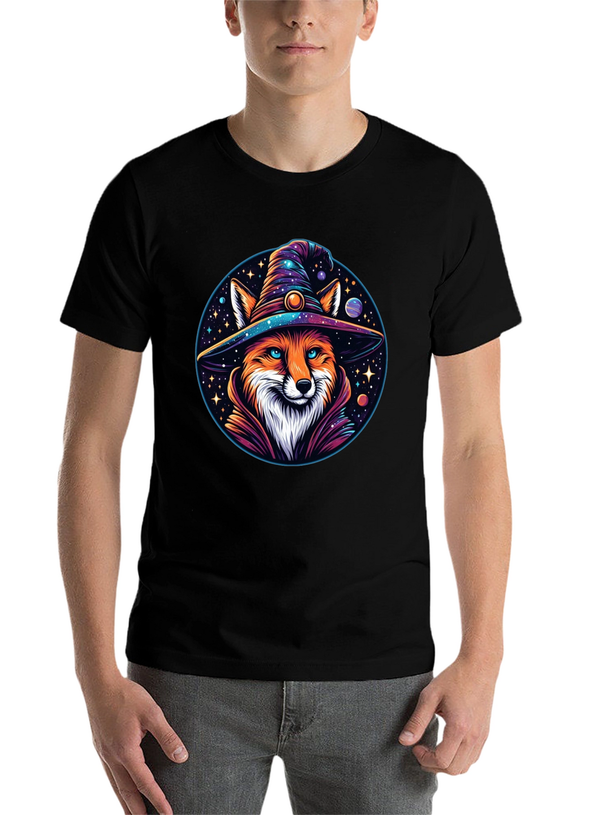 Wizard Fox Graphic T-Shirt