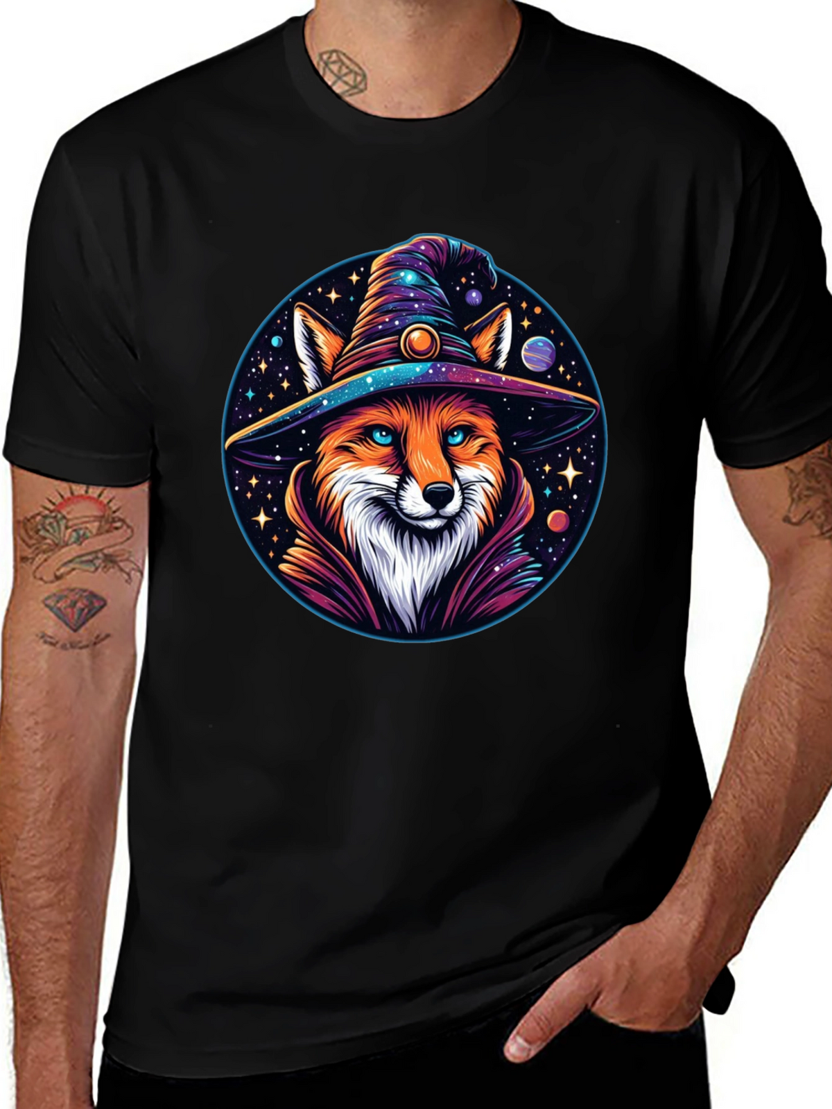 Wizard Fox Graphic T-Shirt