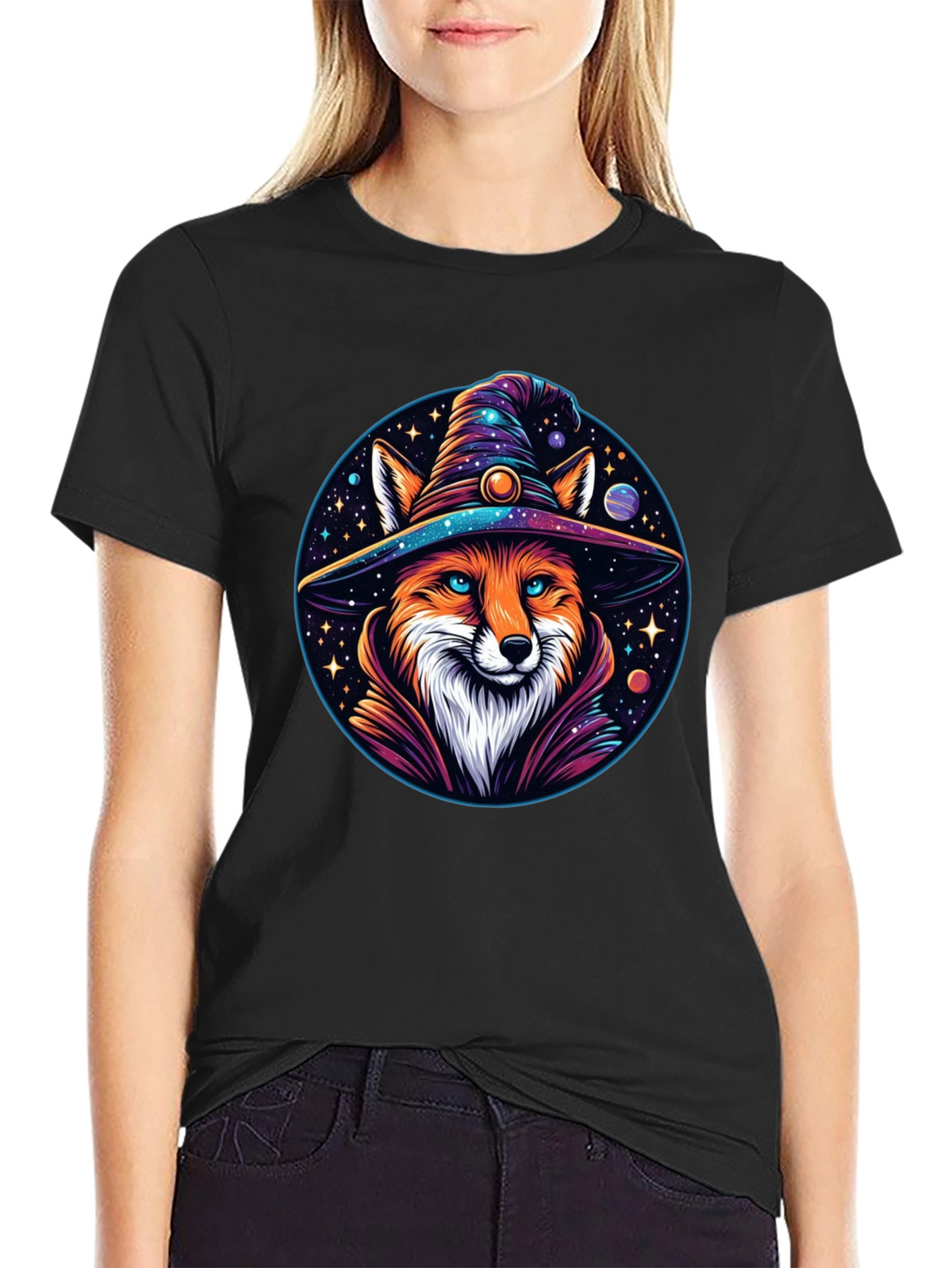 Wizard Fox Graphic T-Shirt