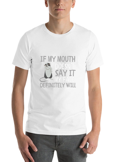 Sarcastic Bulldog Graphic Print Crew Neck T-Shirt