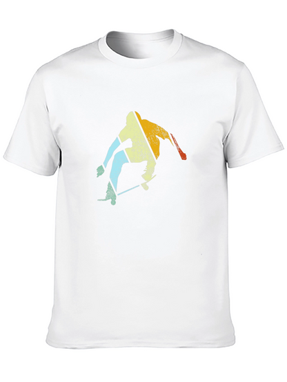 Retro Skateboarder Graphic Tee - Cool Black T-Shirt