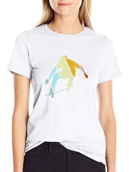 Retro Skateboarder Graphic Tee - Cool Black T-Shirt
