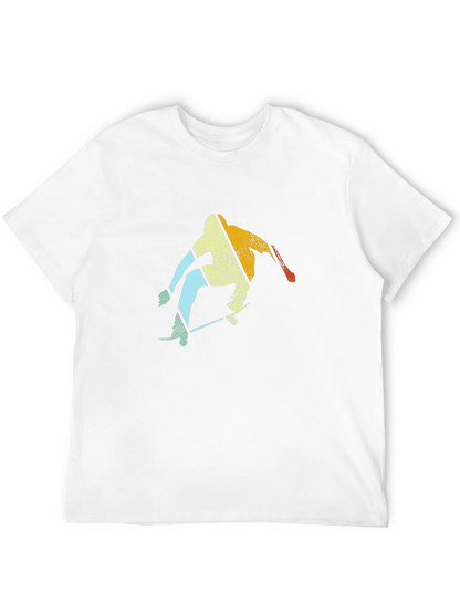 Retro Skateboarder Graphic Tee - Cool Black T-Shirt