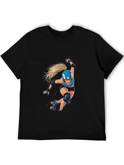 Roller Derby Graphic Tee - Black Cotton Blend