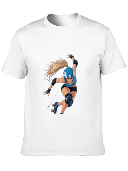 Roller Derby Graphic Tee - Black Cotton Blend