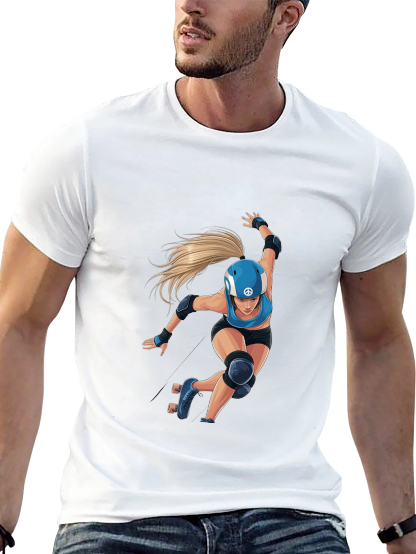 Roller Derby Graphic Tee - Black Cotton Blend