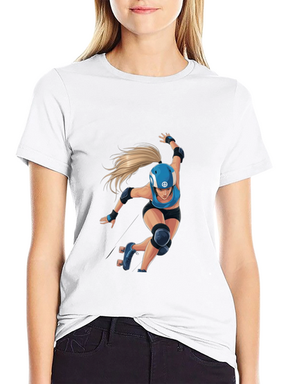 Roller Derby Graphic Tee - Black Cotton Blend
