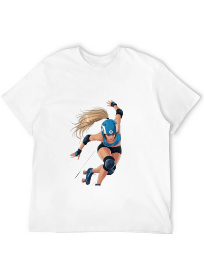 Roller Derby Graphic Tee - Black Cotton Blend