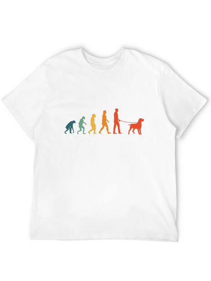 Evolution of Dog Walker T-Shirt - Black
