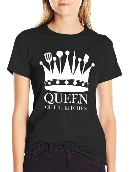 Queen of the Kitchen Graphic T-Shirt - Black