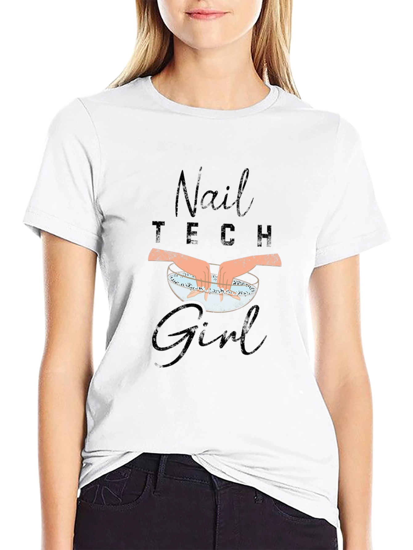 Nail Tech Girl T-Shirt - Manicure Design