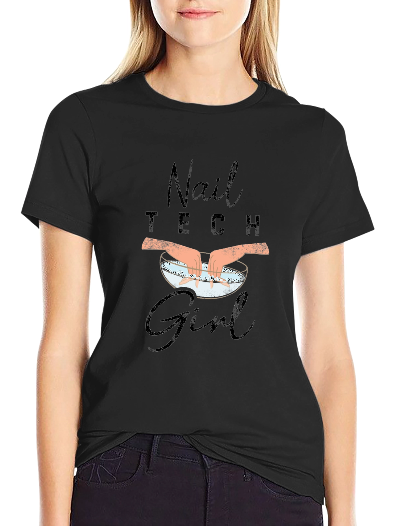 Nail Tech Girl T-Shirt - Manicure Design