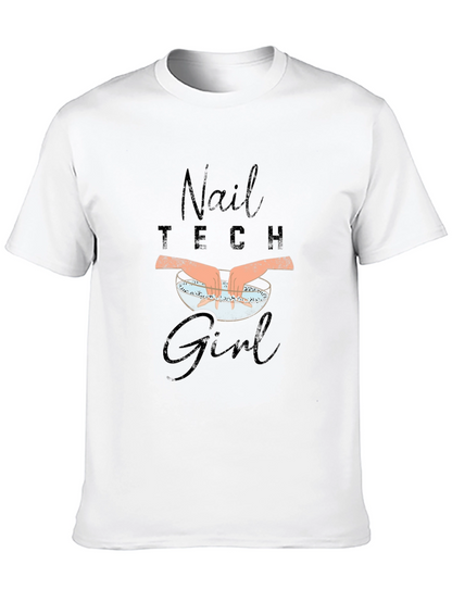 Nail Tech Girl T-Shirt - Manicure Design