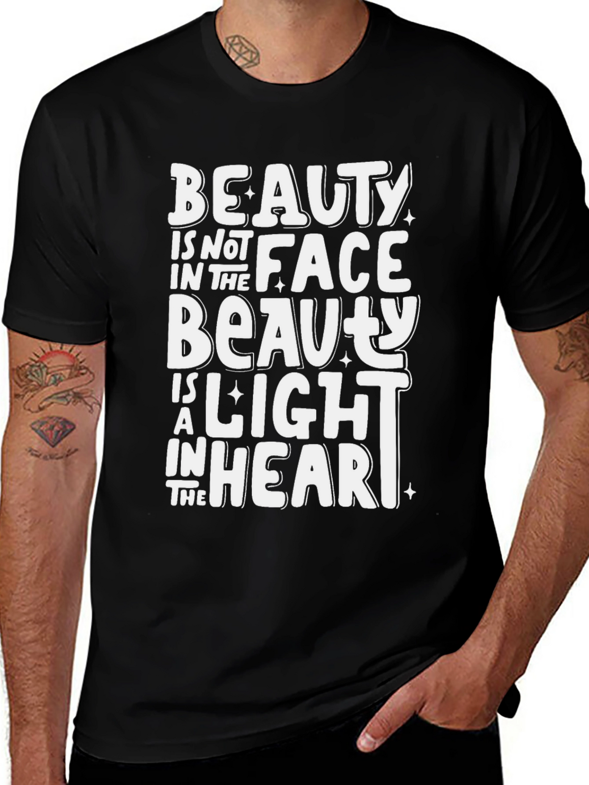 Beauty Within Graphic Tee - Black Unisex Shirt