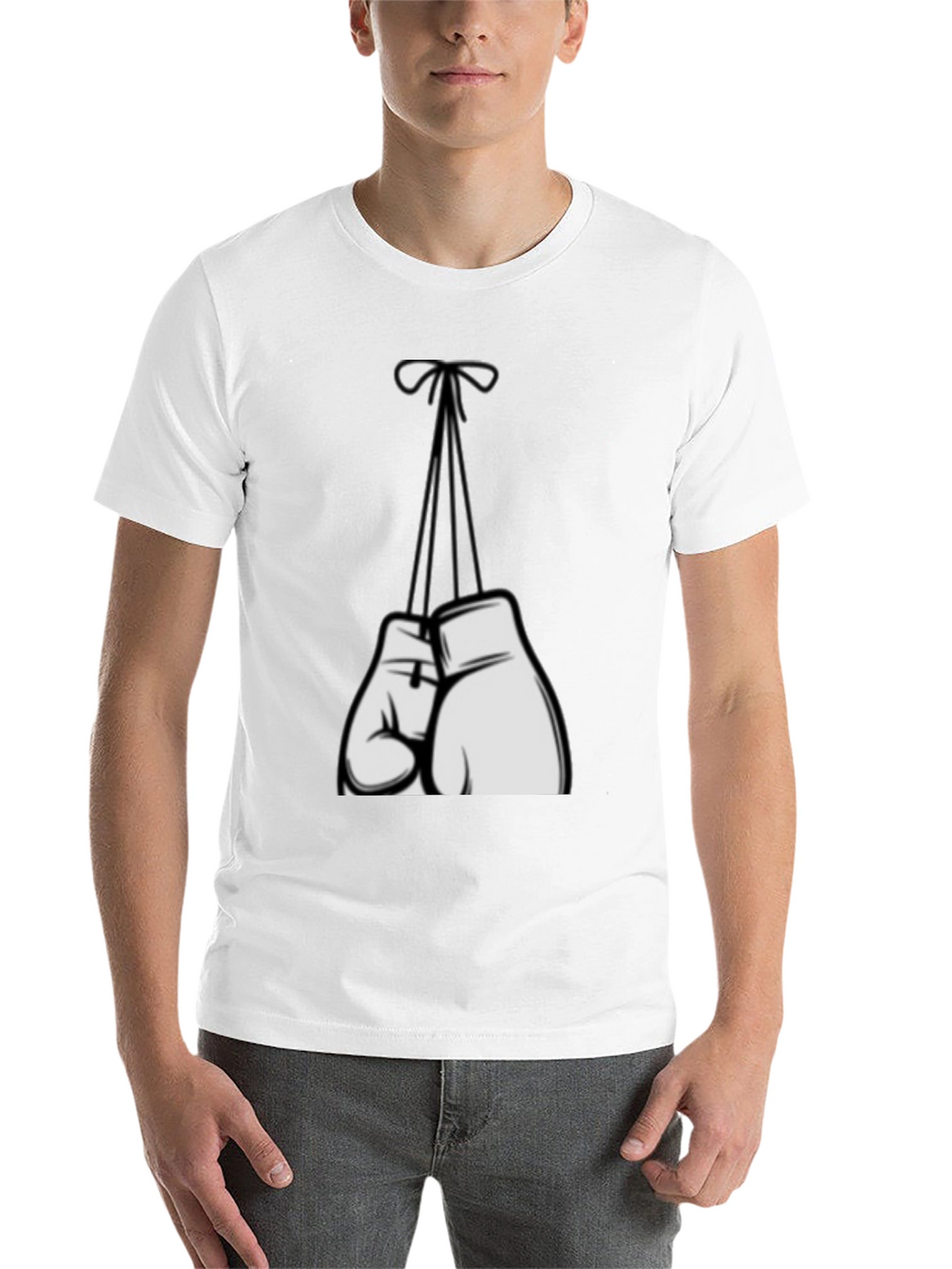 Boxing Gloves Graphic Tee - Black Casual Shirt