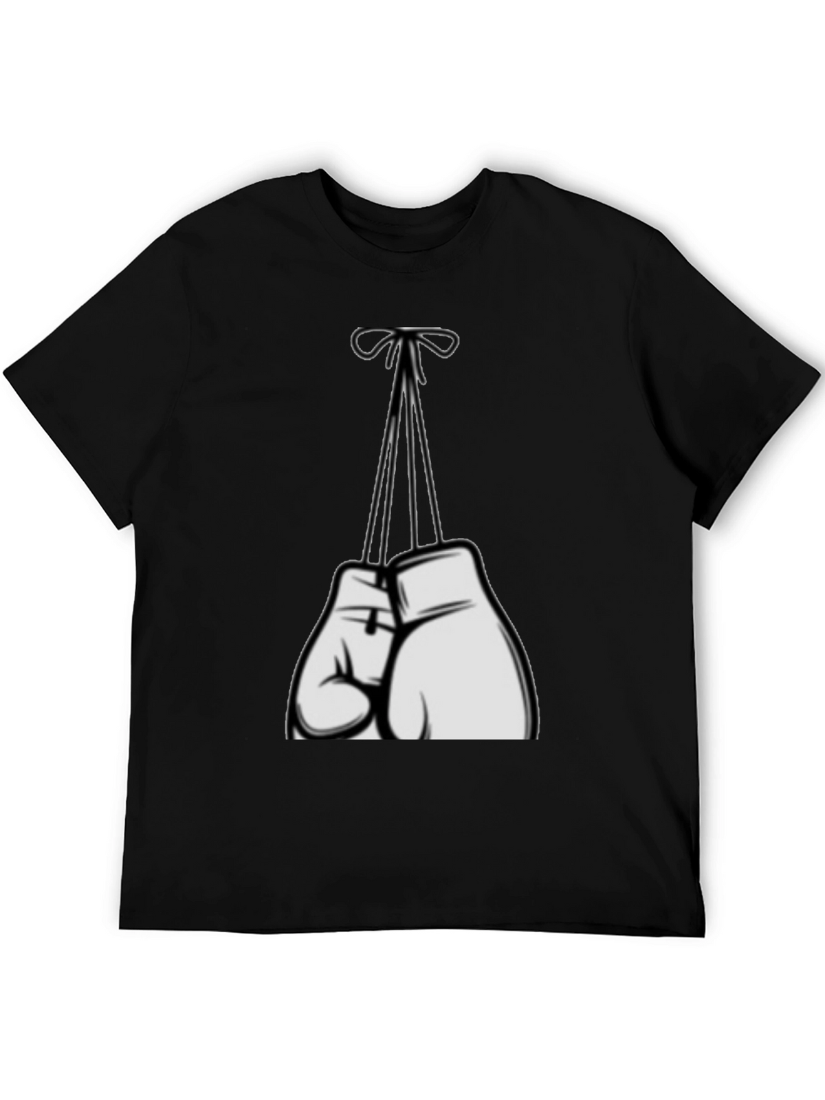 Boxing Gloves Graphic Tee - Black Casual Shirt