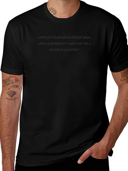 Dark Humor Graphic Tee - Suffocating Research Assistant