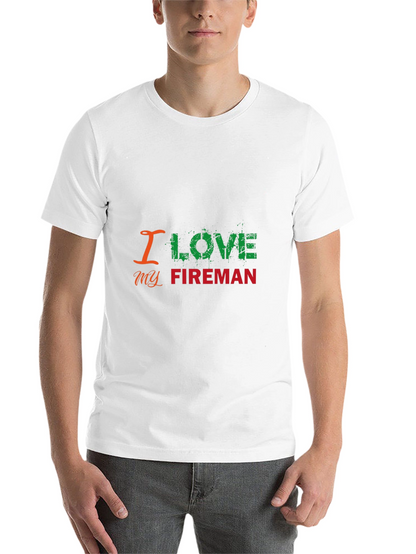 I Love My Fireman T-Shirt - Black Graphic Tee