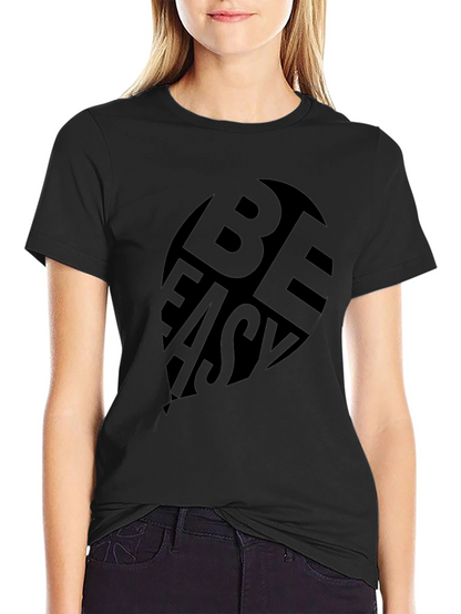 Be Easy Black Graphic Print T-Shirt