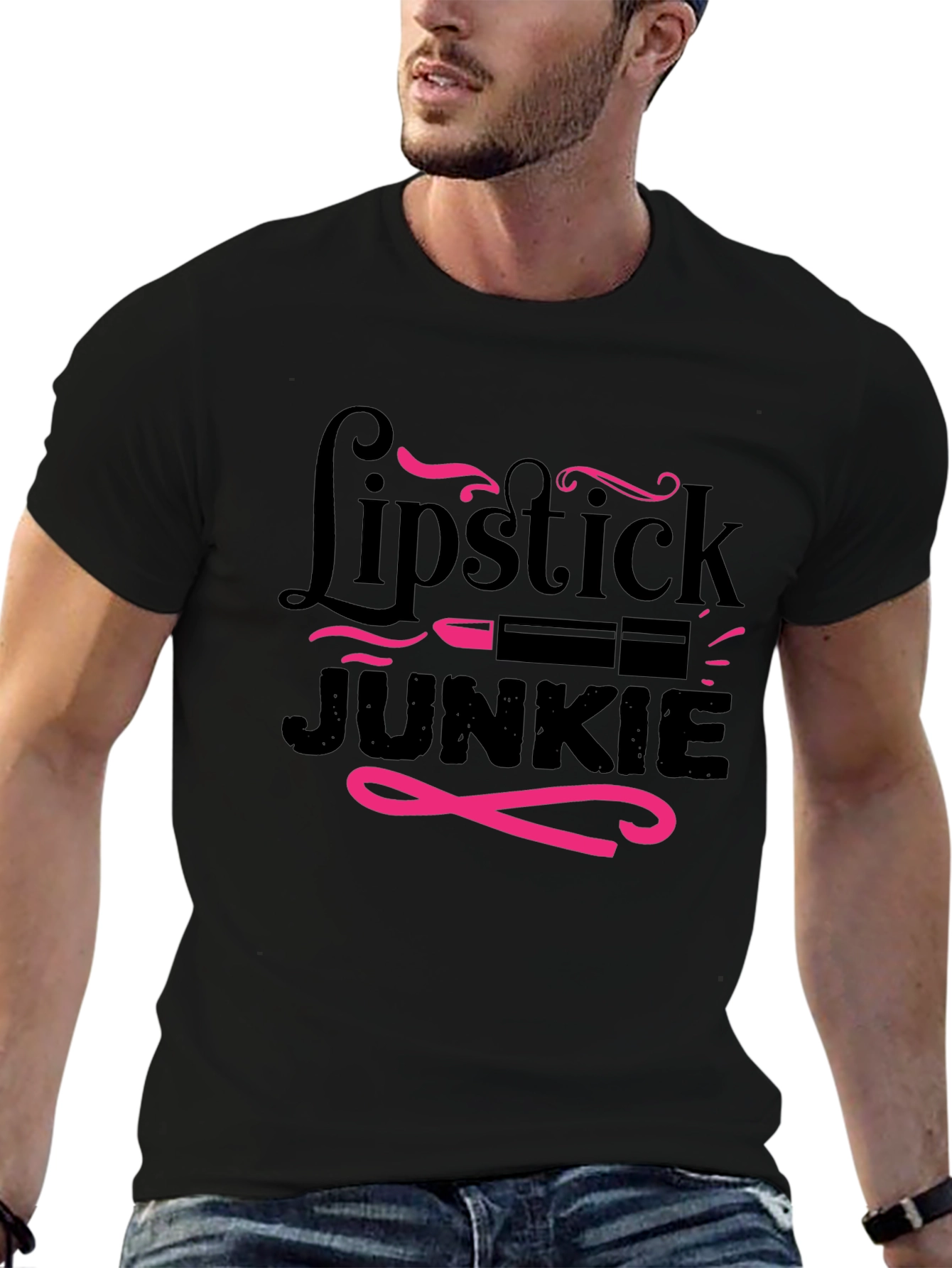 Lipstick Junkie Graphic T-Shirt - Stylish & Fun