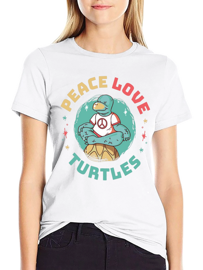 Peace Love Turtles Graphic T-Shirt