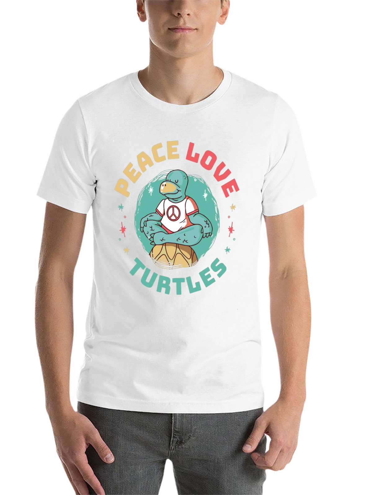 Peace Love Turtles Graphic T-Shirt