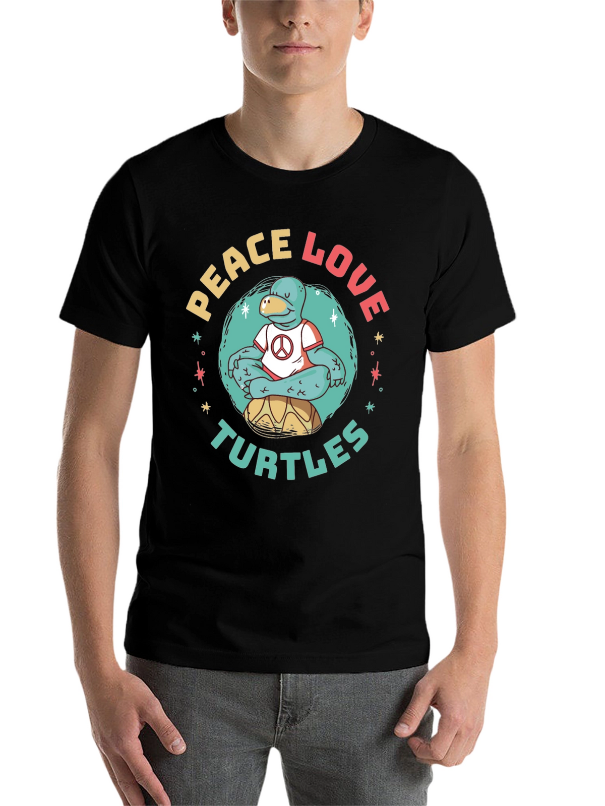 Peace Love Turtles Graphic T-Shirt