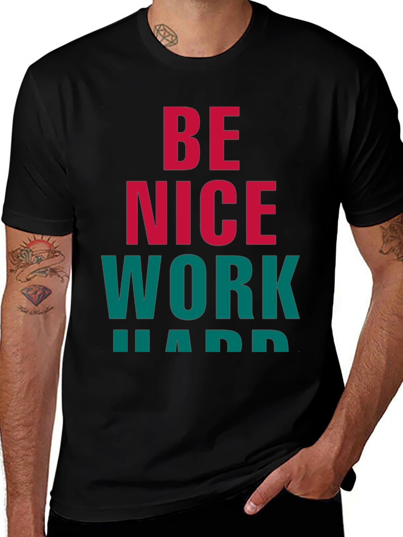 Be Nice Work Hard Graphic Tee