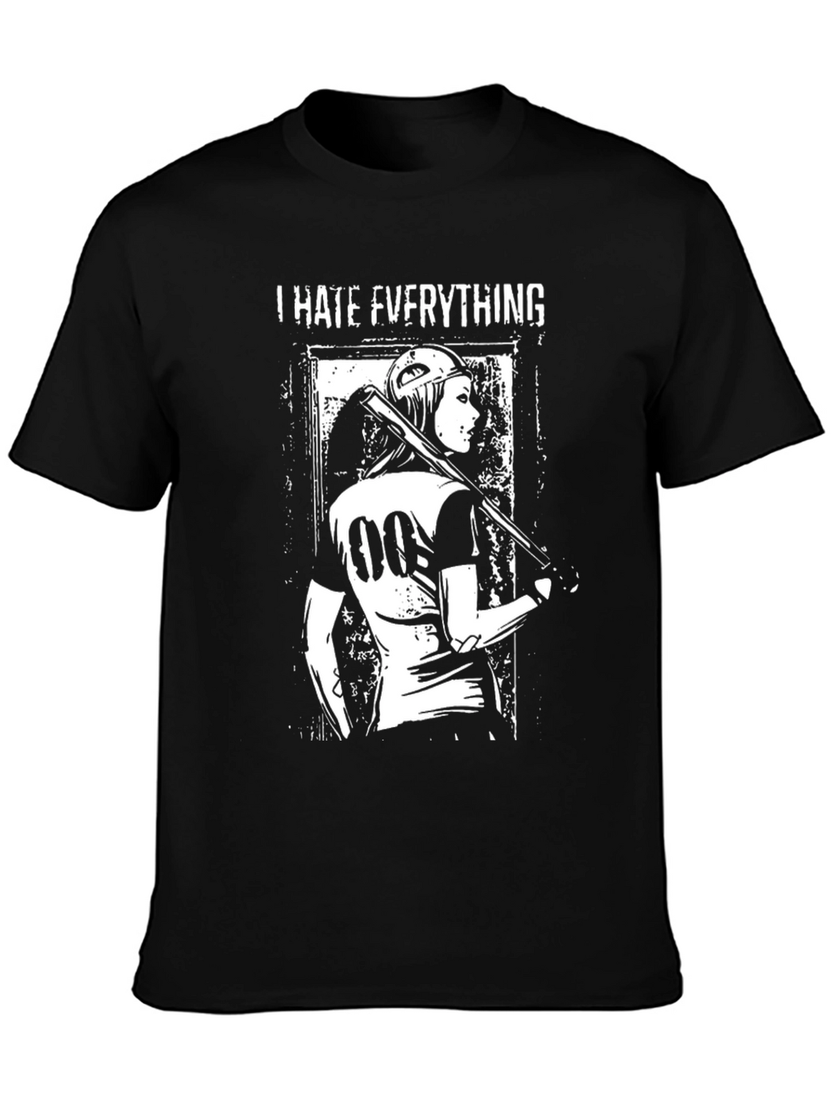 I Hate Everything Graphic Tee - Baseball Punk Style