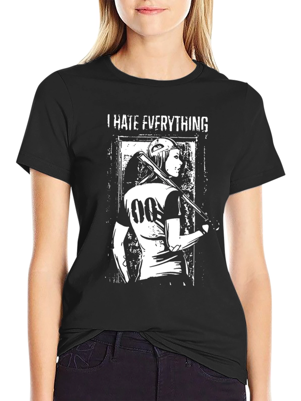 I Hate Everything Graphic Tee - Baseball Punk Style