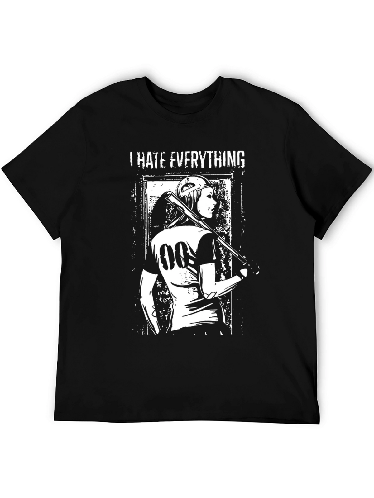 I Hate Everything Graphic Tee - Baseball Punk Style