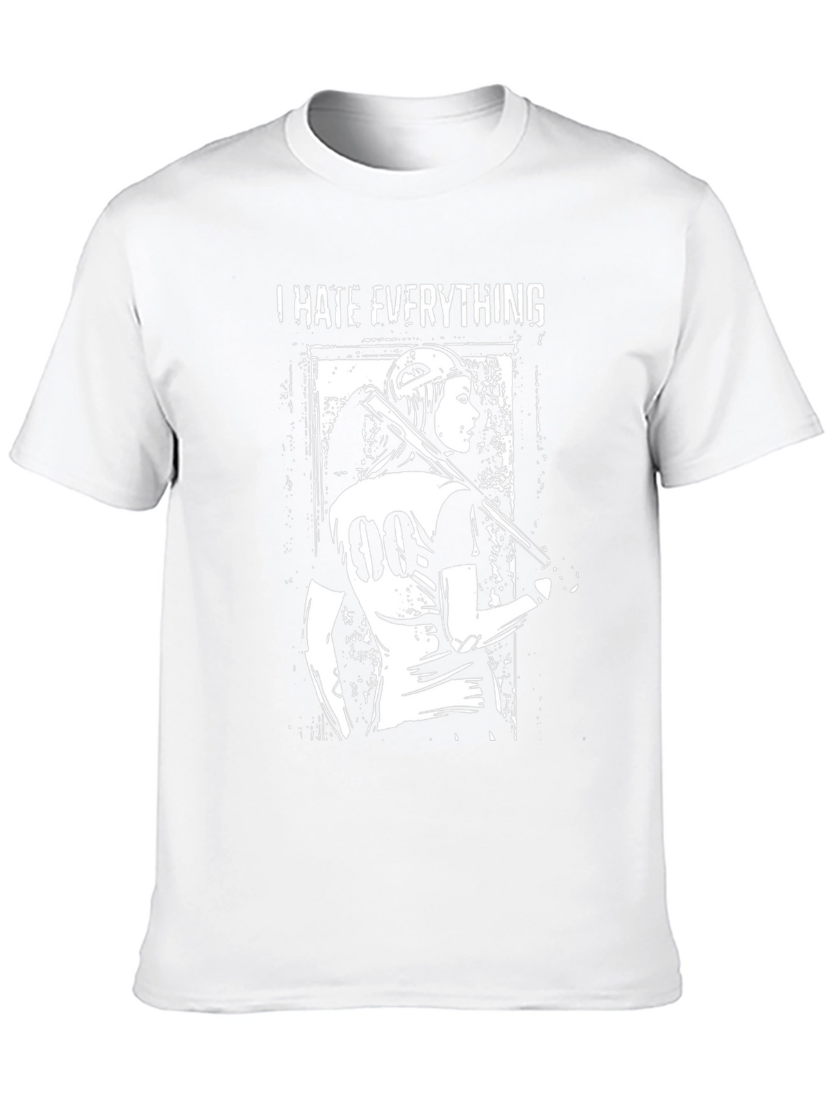 I Hate Everything Graphic Tee - Baseball Punk Style
