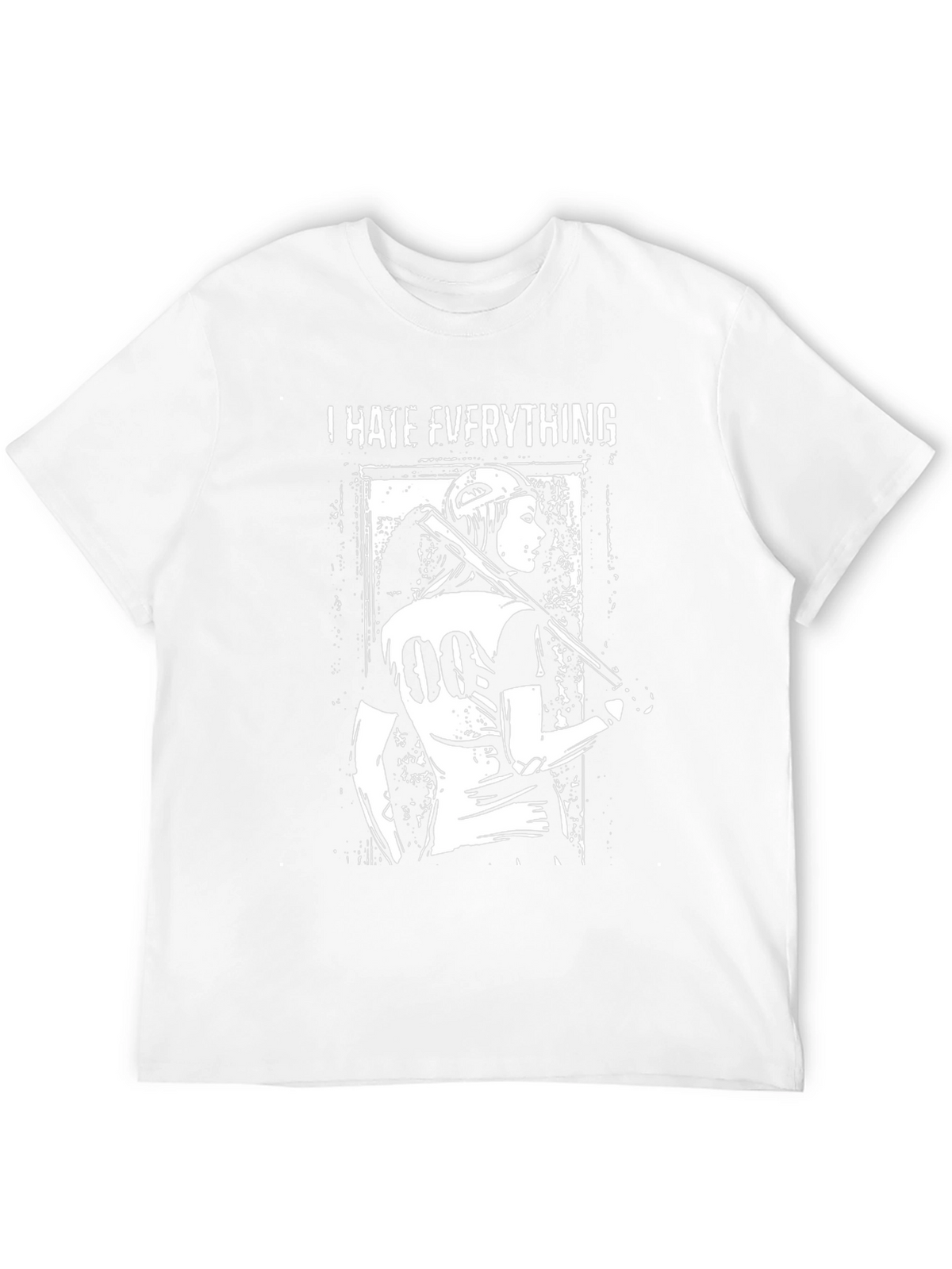 I Hate Everything Graphic Tee - Baseball Punk Style