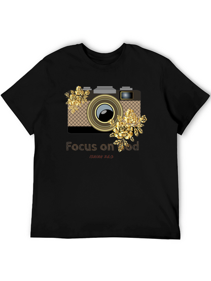 Focus on God Camera Floral Graphic Tee