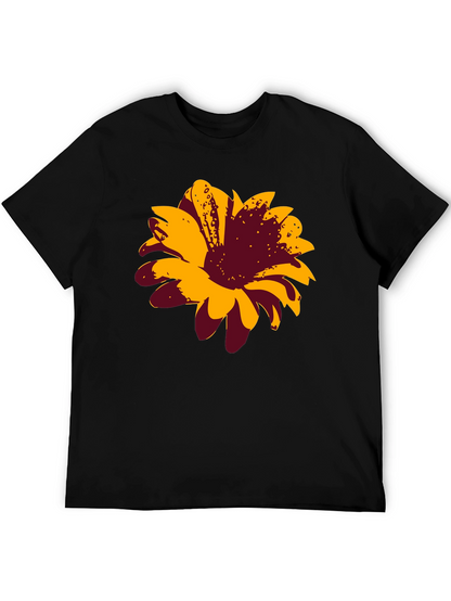 Bold Floral Graphic Tee - Black