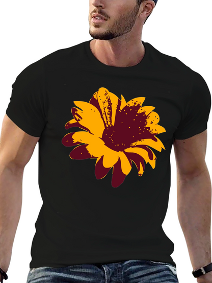 Bold Floral Graphic Tee - Black