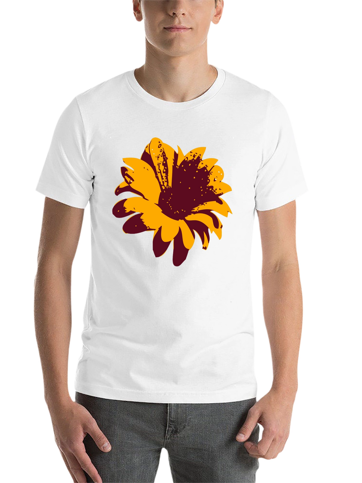 Bold Floral Graphic Tee - Black
