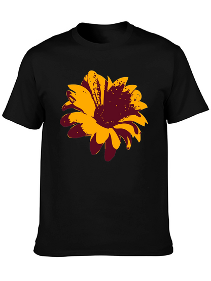 Bold Floral Graphic Tee - Black