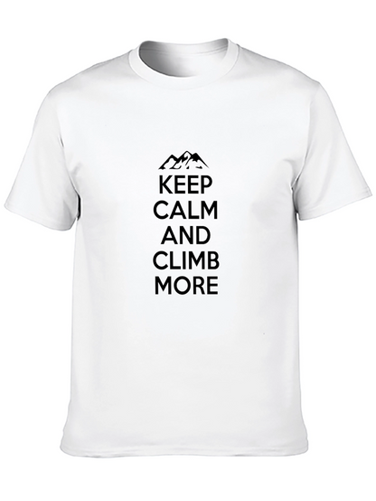 Keep Calm Climb More Black Graphic Tee