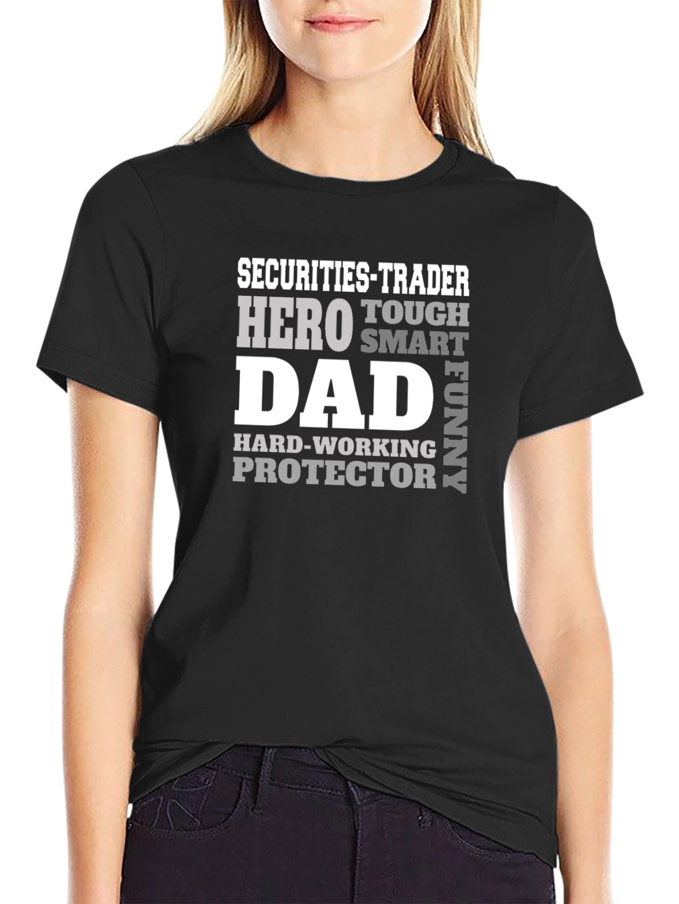 Securities Trader Dad Hero Graphic Tee