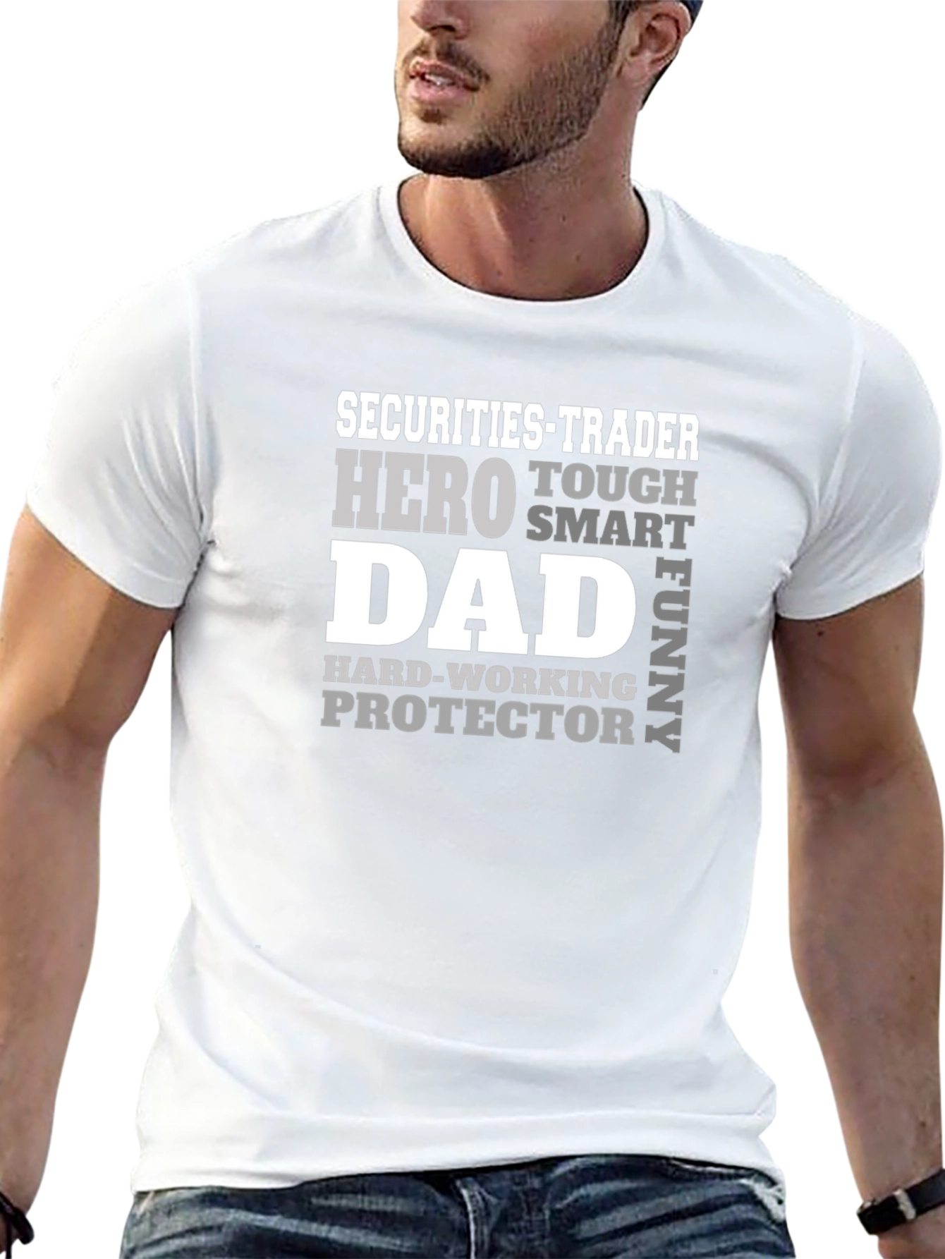 Securities Trader Dad Hero Graphic Tee