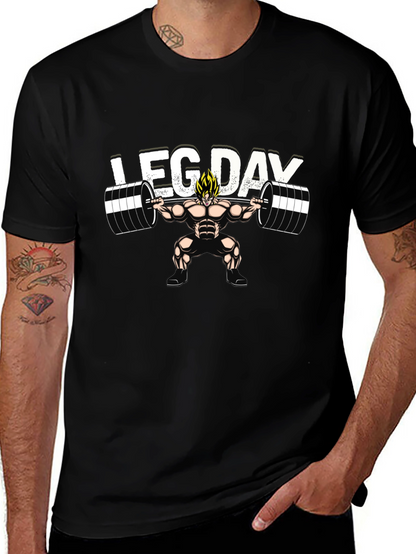Leg Day Anime T-Shirt - Black