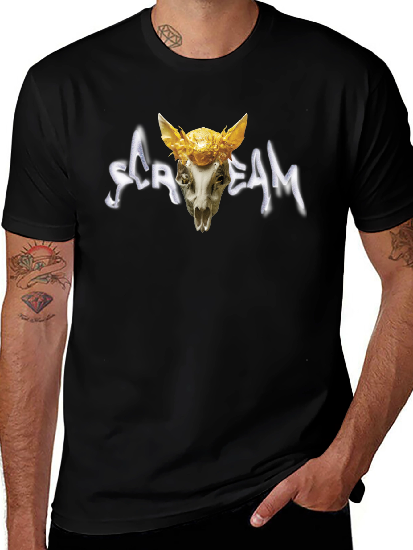 Scream Skull T-Shirt - Unique Graphic Tee