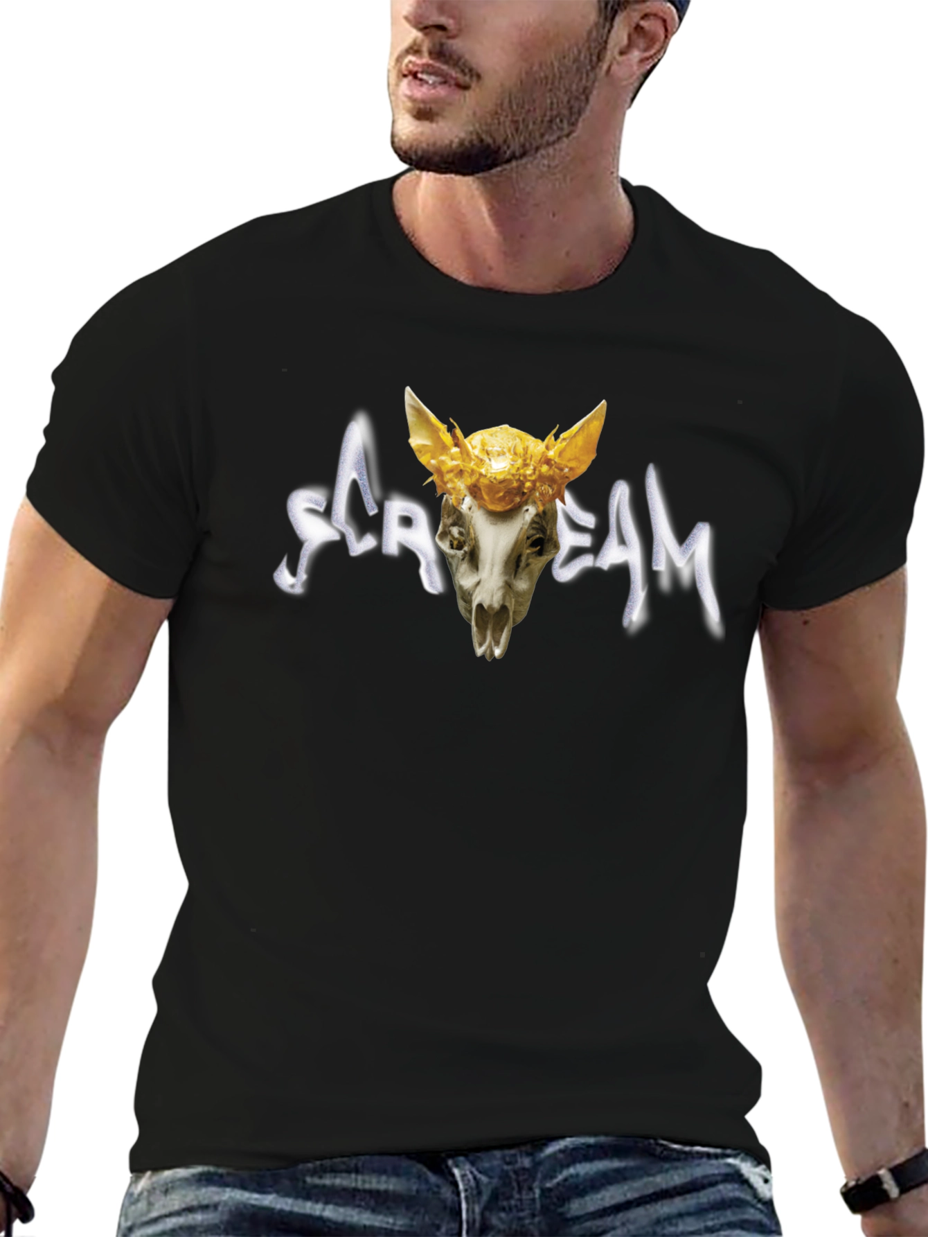 Scream Skull T-Shirt - Unique Graphic Tee