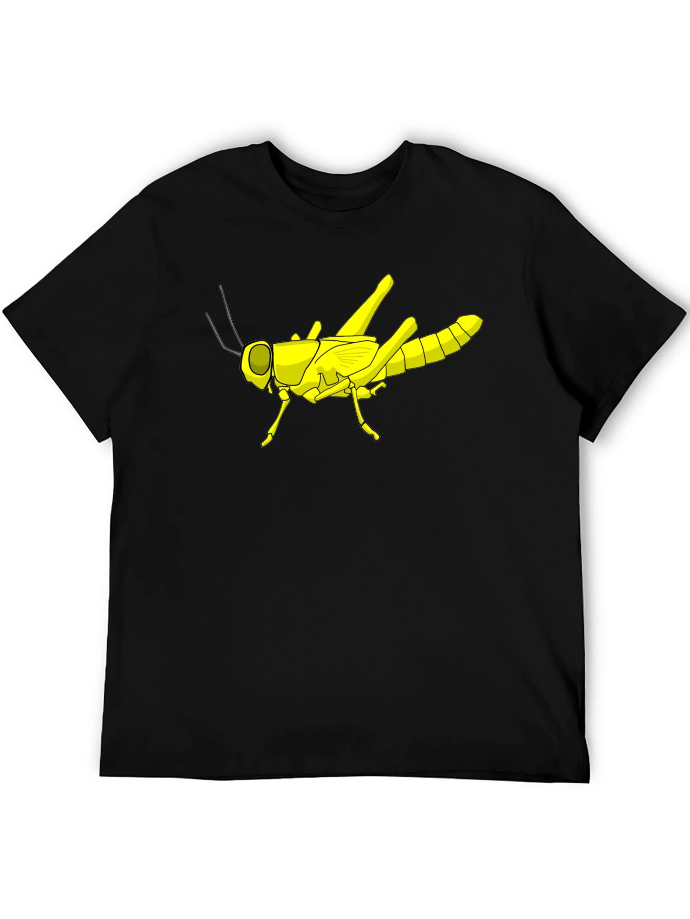 Grasshopper Graphic Tee - Black Cotton T-Shirt