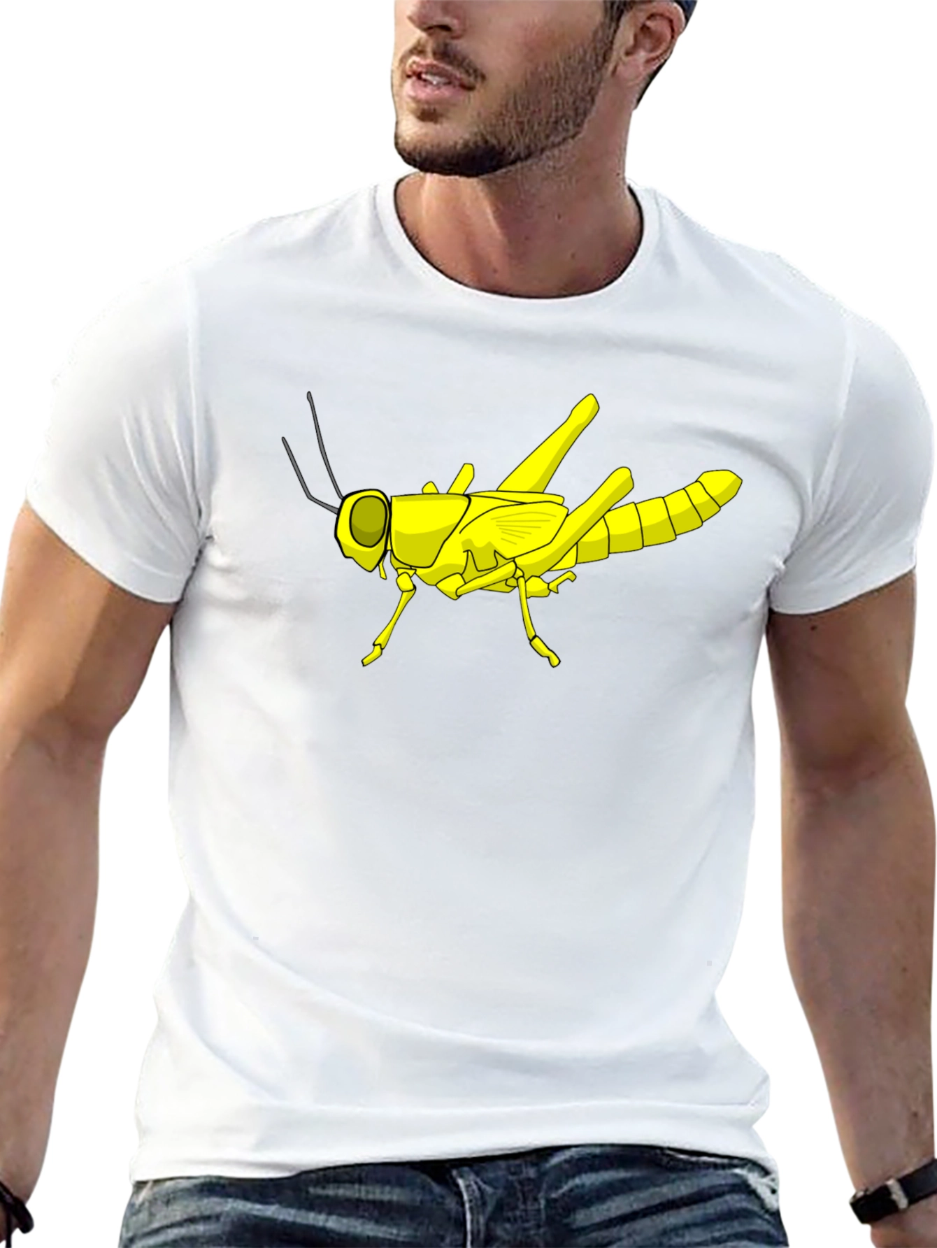 Grasshopper Graphic Tee - Black Cotton T-Shirt