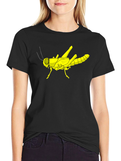 Grasshopper Graphic Tee - Black Cotton T-Shirt